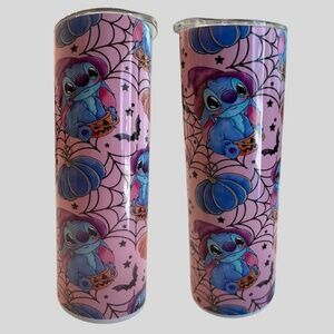 Stitch Witch Pumpkin Spiderweb Stainless Steel Sublimated 20oz Tumbler Cup